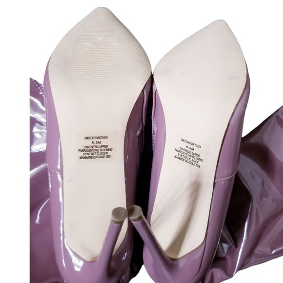 Steve Madden Viktory over the knee Boot in  mauve patent leather - Picture 6 of 7